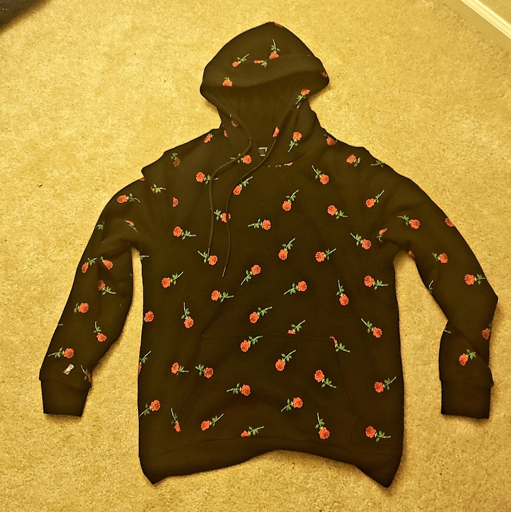Foerever 21 Rose Print Hoodie